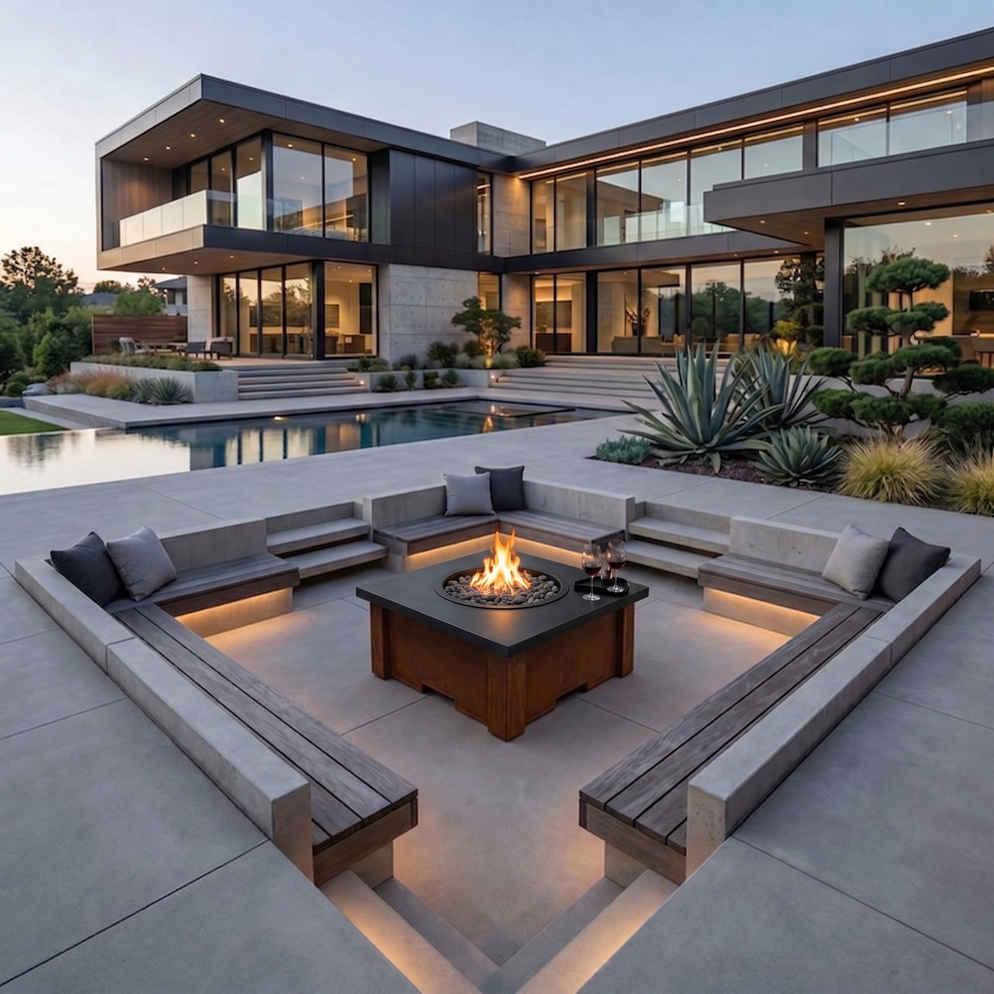 HomeBridge GFRC Prefabricated Concrete FirePits
