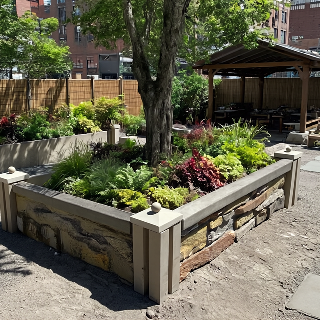 Stackstone Prefabricated Concrete (GFRC) Garden Bed