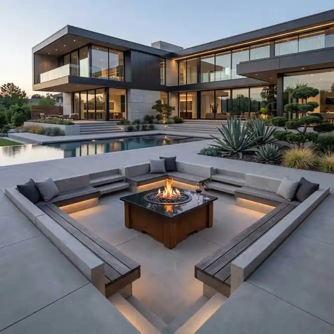 HomeBridge GFRC Prefabricated Concrete FirePits — view 60