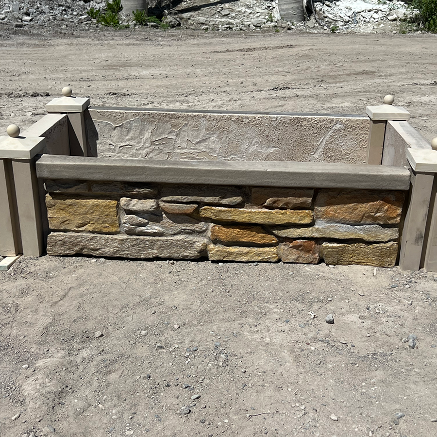 Stackstone Prefabricated Concrete (GFRC) Garden Bed