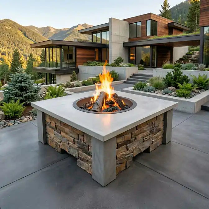 HomeBridge GFRC Prefabricated Concrete FirePits — view 46