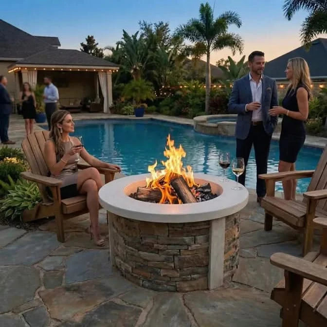 HomeBridge GFRC Prefabricated Concrete FirePits