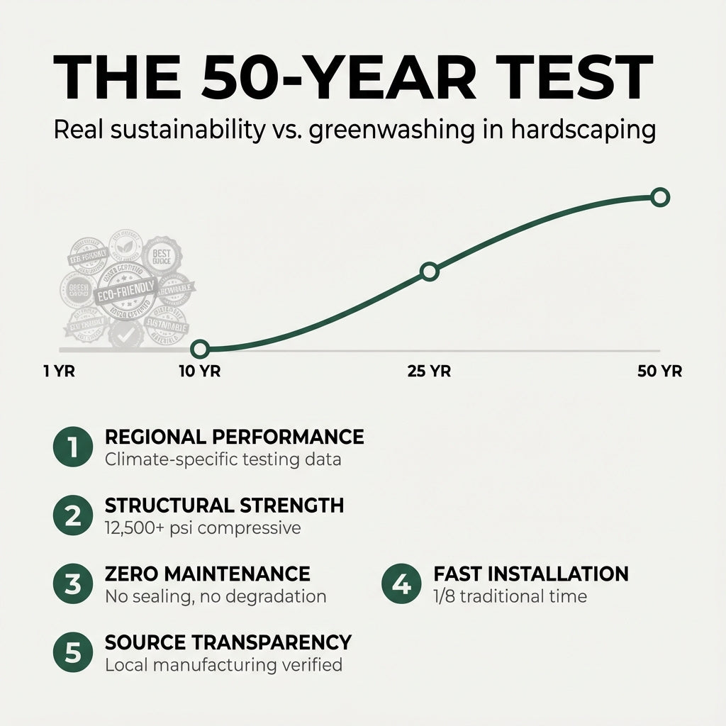 The 50-Year Test: What Actually Makes a Hardscape Material Sustainable
