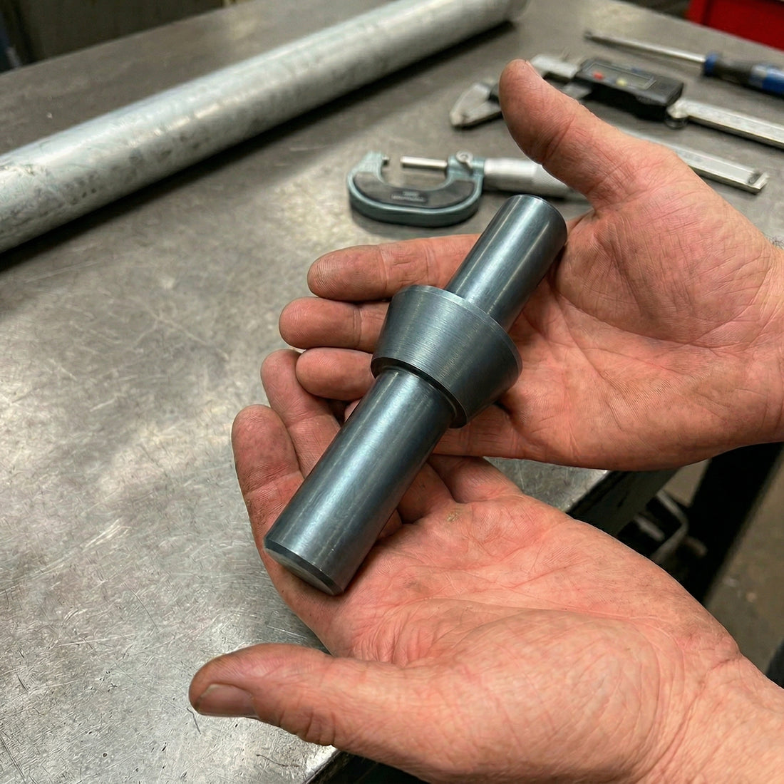 Driving Mandrel (Post Driver) for Retaining Wall Installation