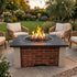 Brickyard black granite gas or propane square fire pit with 2-inch flange