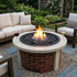 Brickyard Round Limestone Top Fire Pit