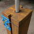 GFRC Retaining Wall Post (Inline) Corten Steel Style
