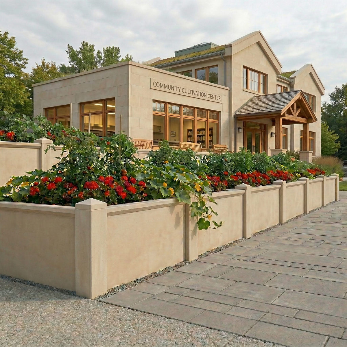 GFRC Retaining Wall Panels | Limestone