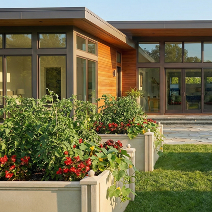 Prefabricated Concrete Garden Bed - Limestone