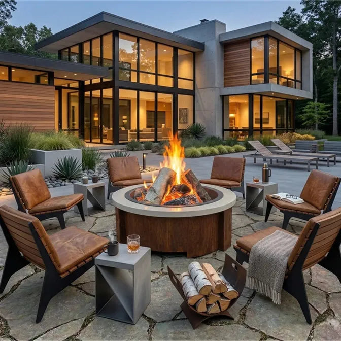 HomeBridge GFRC Prefabricated Concrete FirePits — view 31